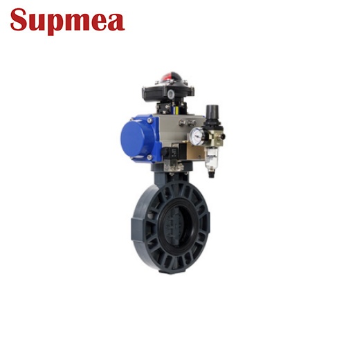 美仪_气动PVC对夹蝶阀 _流量控制